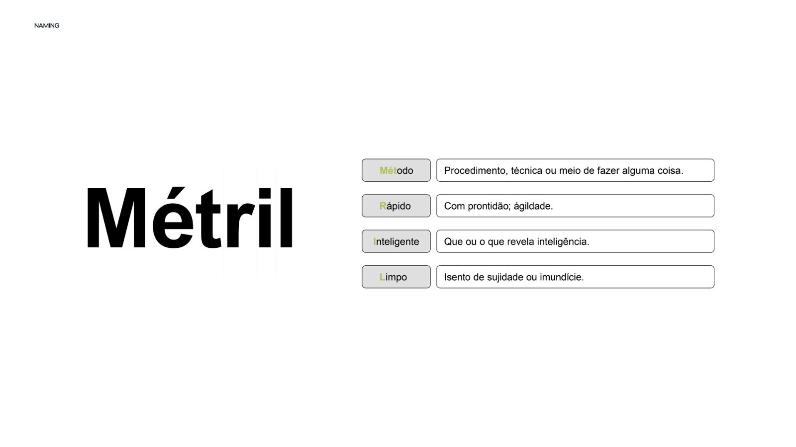 Métril, peça do projeto